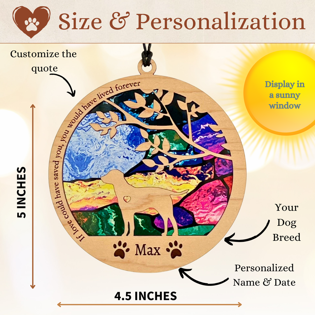 Dog Memorial Suncatcher - Mosaic