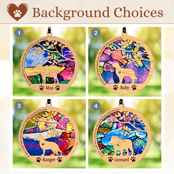 Dog Memorial Suncatcher - Mosaic