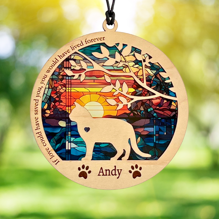 Cat Memorial Suncatcher - Sunrise