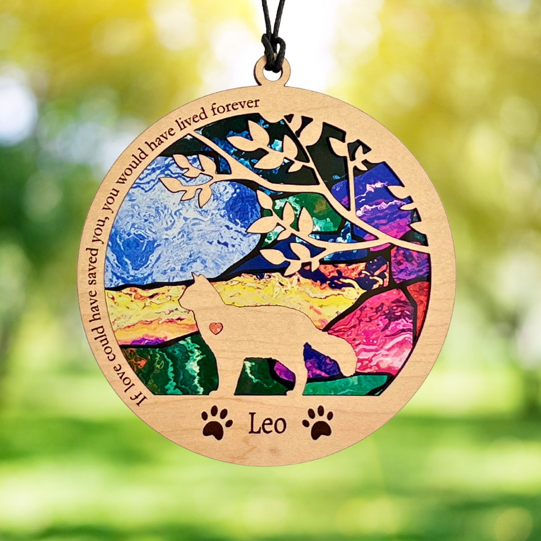 Cat Memorial Suncatcher - Mosaic Series