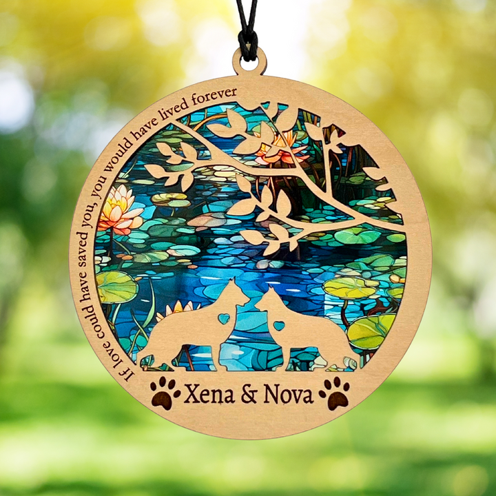 Dog Memorial Suncatcher - Multiple Dogs - Designer Series