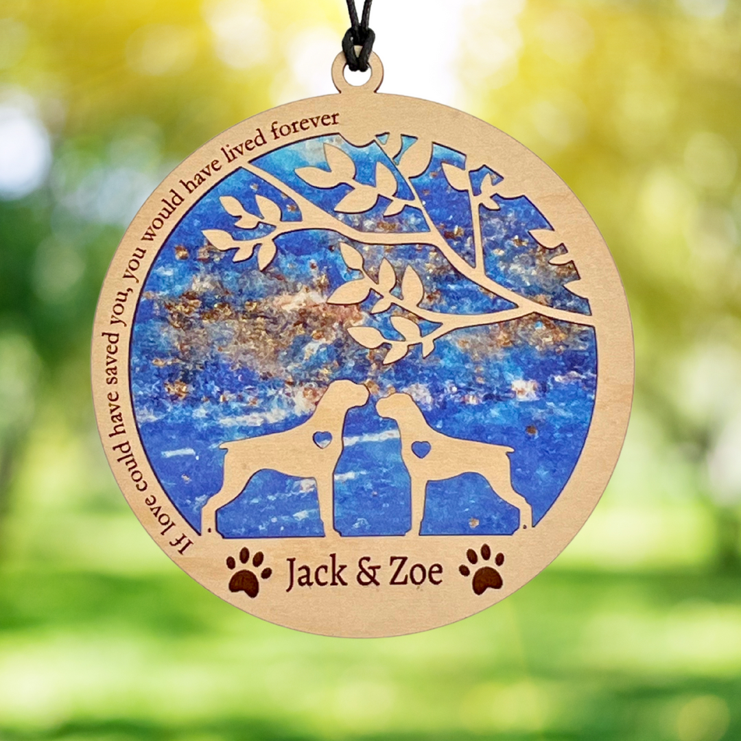 Dog Memorial Suncatcher - Multiple Dogs - Designer Series