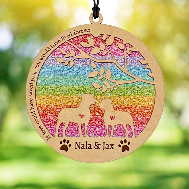 Dog Memorial Suncatcher - Multiple Dogs - Designer Series