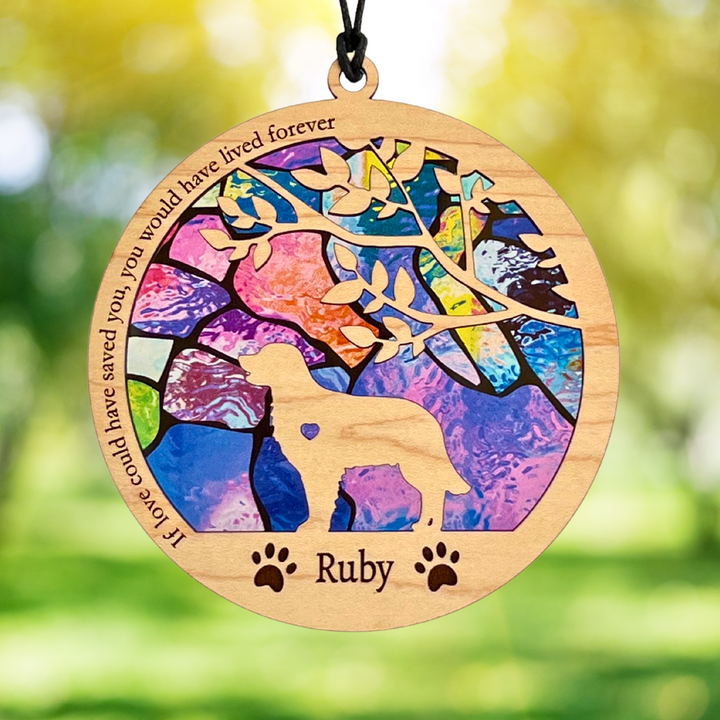 Dog Memorial Suncatcher - Mosaic