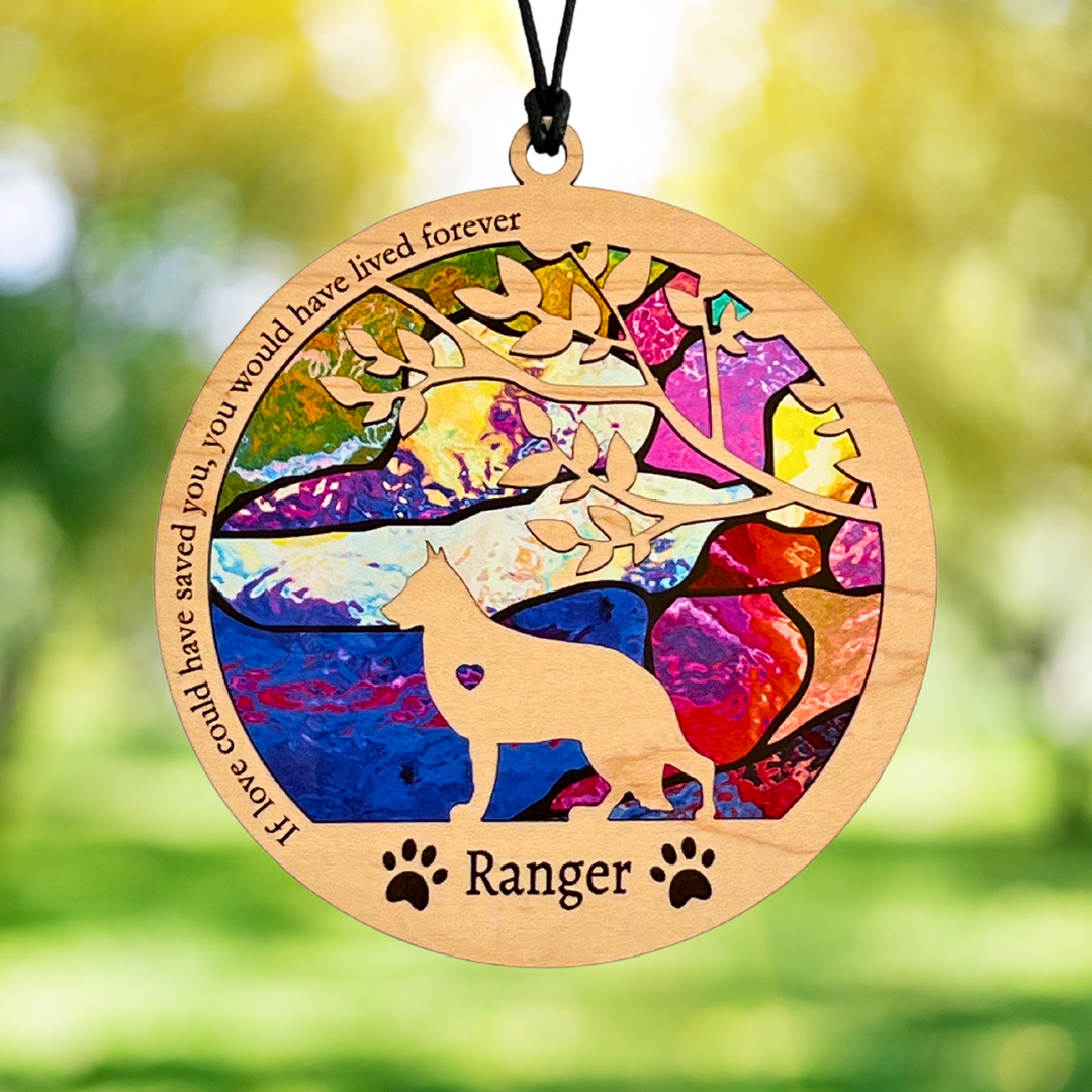 Dog Memorial Suncatcher - Mosaic