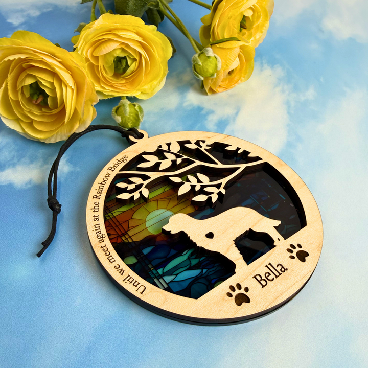Dog Memorial Suncatcher - Sunrise