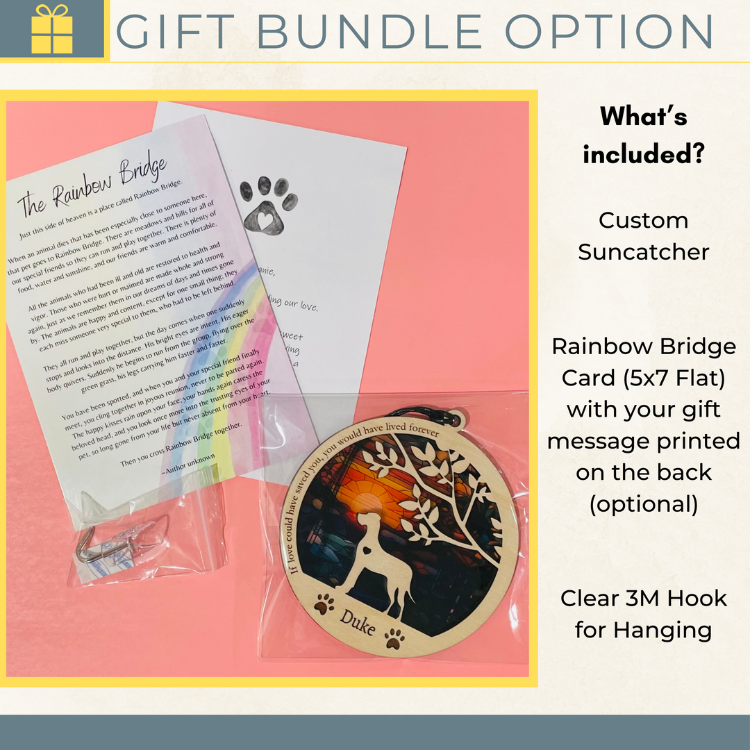 Dog Memorial Suncatcher - Sunrise