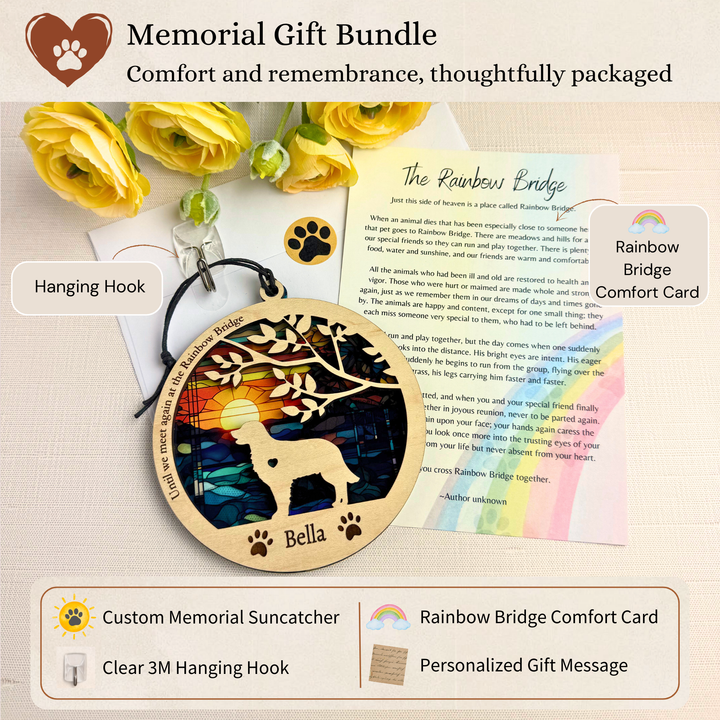 Dog Memorial Suncatcher - Sunrise