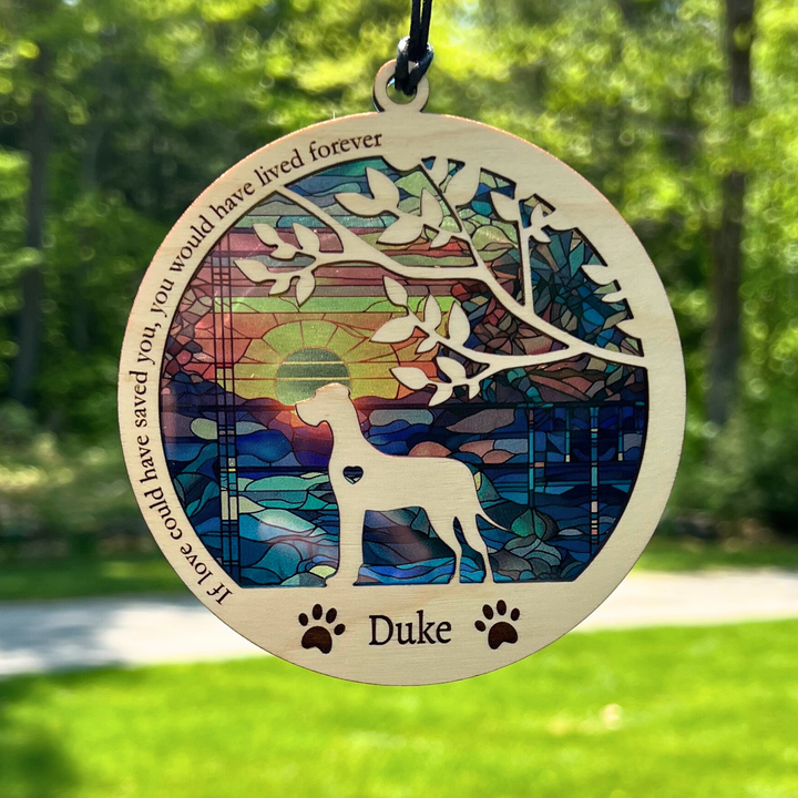 Dog Memorial Suncatcher - Sunrise