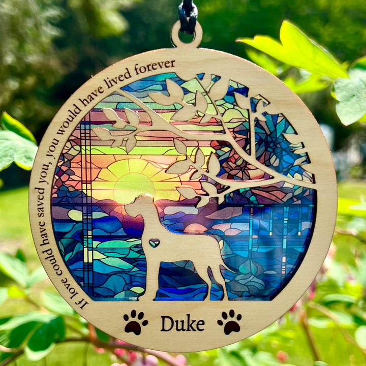 Dog Memorial Suncatcher - Sunrise