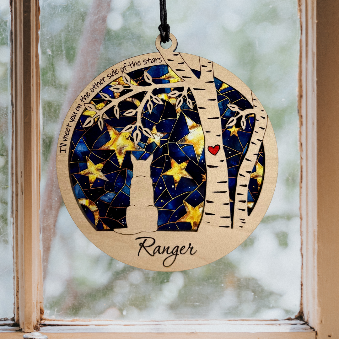 Dog Memorial Suncatcher - Stars