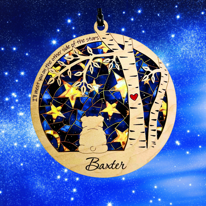 Dog Memorial Suncatcher - Stars