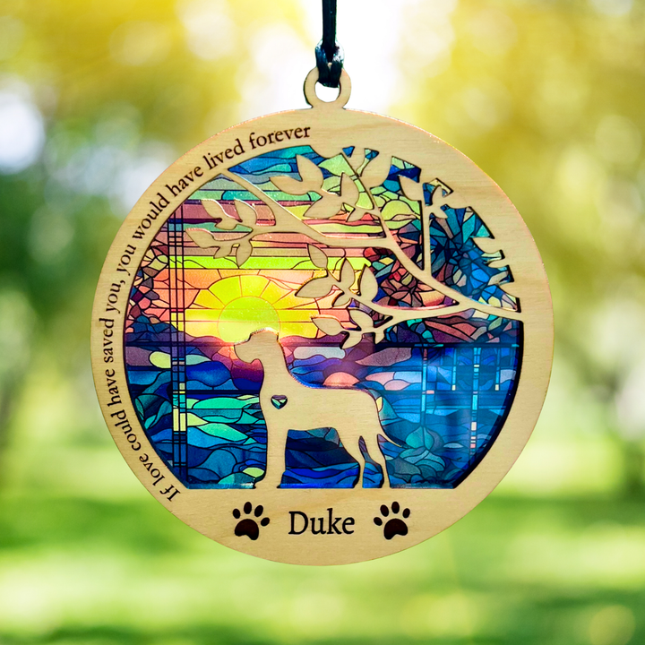 Dog Memorial Suncatcher - Sunrise